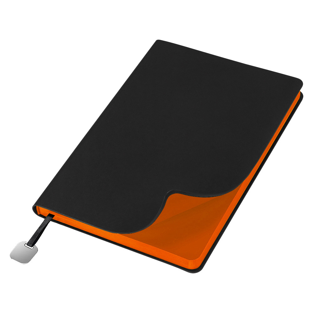 Ежедневник Flexy Latte Soft Touch Black Edition Color А5, черный/оранжевый, недатированный, в гибкой обложке - фото 1 - id-p225065503
