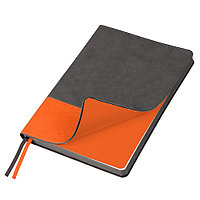 Ежедневник Flexy Treviso Nuba Sand Color А5, серый/оранжевый, недатированный, в гибкой обложке