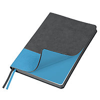 Ежедневник Flexy Treviso Nuba Sand Color А5, серый/голубой, недатированный, в гибкой обложке