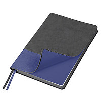 Ежедневник Flexy Treviso Nuba Sand Color А5, серый/синий, недатированный, в гибкой обложке