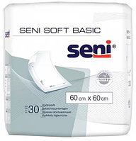 Гигиенические пеленки впитывающие Seni Soft Basic 60 х 60 см, 30 шт