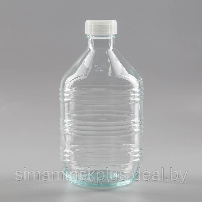 Бутыль стеклянная «Рифлёная», 5 л, с крышкой - фото 1 - id-p225077747