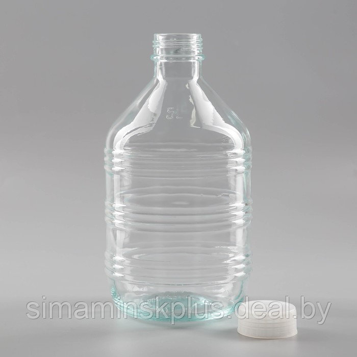 Бутыль стеклянная «Рифлёная», 5 л, с крышкой - фото 2 - id-p225077747