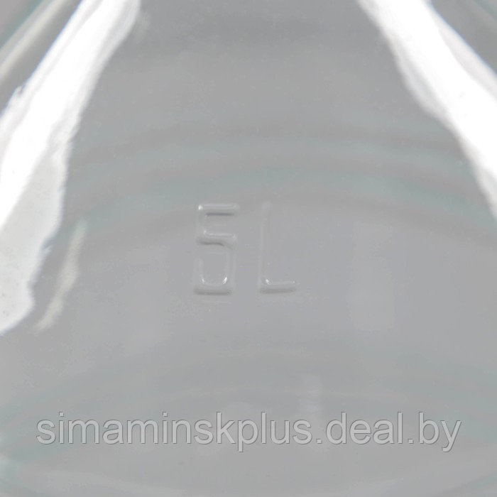 Бутыль стеклянная «Рифлёная», 5 л, с крышкой - фото 4 - id-p225077747