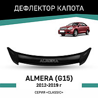 Дефлектор капота Defly, для Nissan Almera (G15), 2012-2019