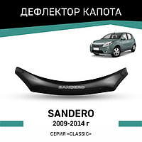 Дефлектор капота Defly, для Renault Sandero, 2009-2014