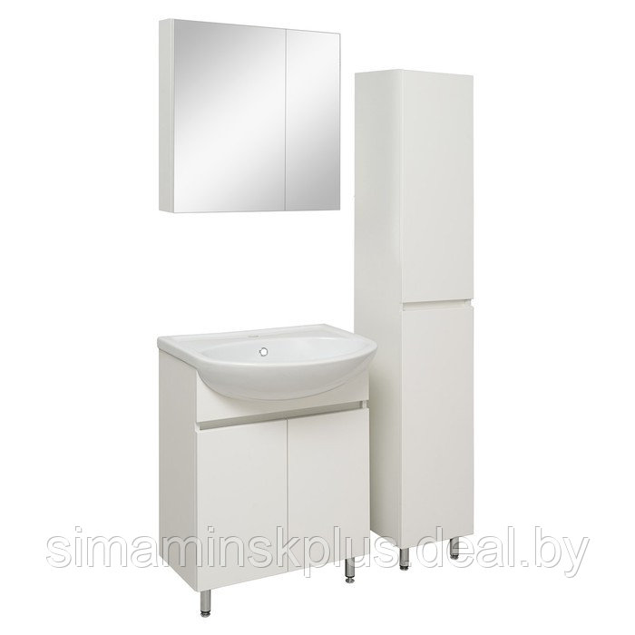 Зеркало-шкаф для ванной комнаты "Лада 60" белый, 12 х 60 х 65 см - фото 3 - id-p225077588