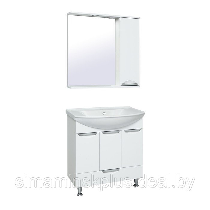 Зеркало-шкаф для ванной комнаты "Барселона 75" правый, 16 х 75 х 75 см - фото 2 - id-p225077593