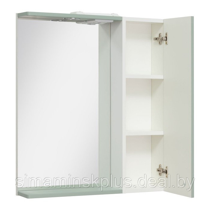 Зеркало-шкаф для ванной комнаты "Римини 65" мята, правый, 14,7 х 65 х 75 см - фото 2 - id-p225077595