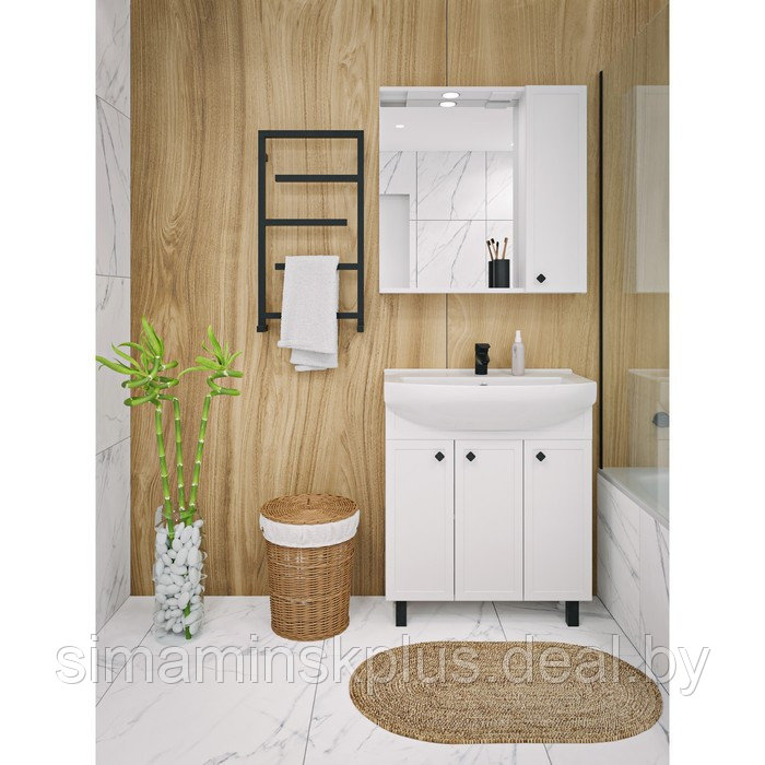 Зеркало-шкаф для ванной комнаты "Римини 75" правый, 14,7 х 75 х 75 см - фото 2 - id-p225077597