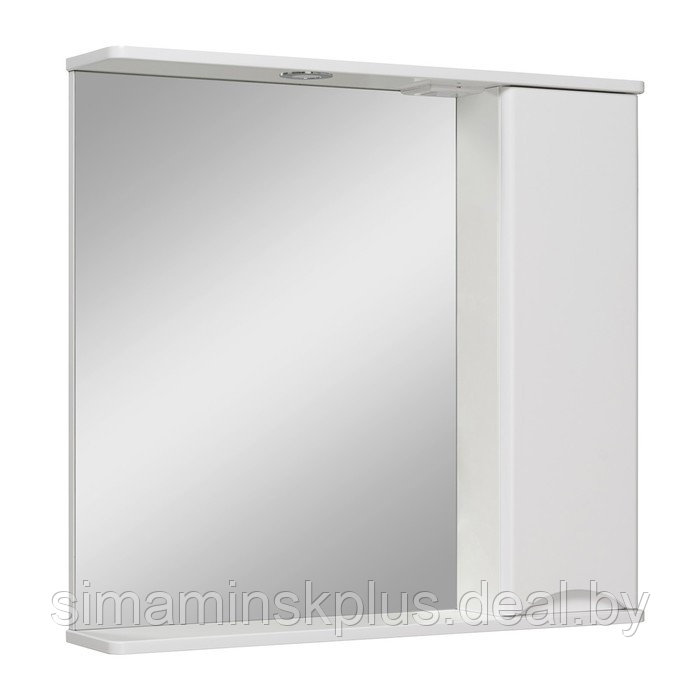 Зеркало-шкаф для ванной комнаты "Афина 80" правый, 16 х 80 х 75 см - фото 1 - id-p225077603