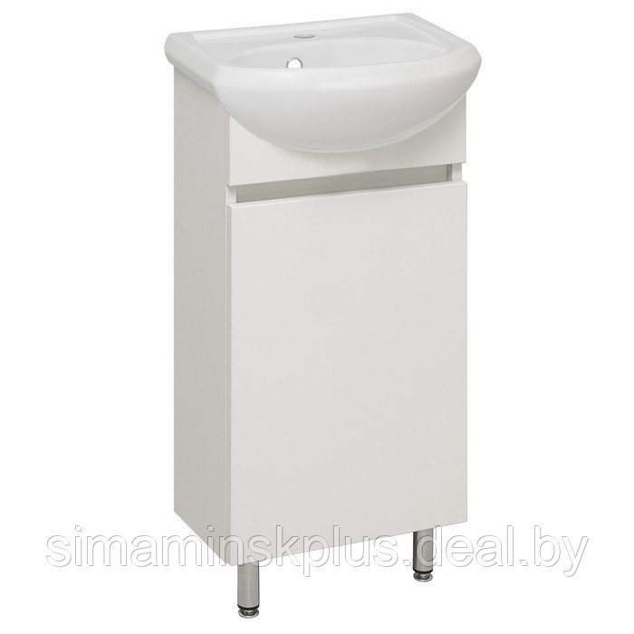 Тумба для ванной комнаты "Лада 40" белый, с раковиной "Mango 40" 20,8 х 38,6 х 80 см - фото 1 - id-p225077611