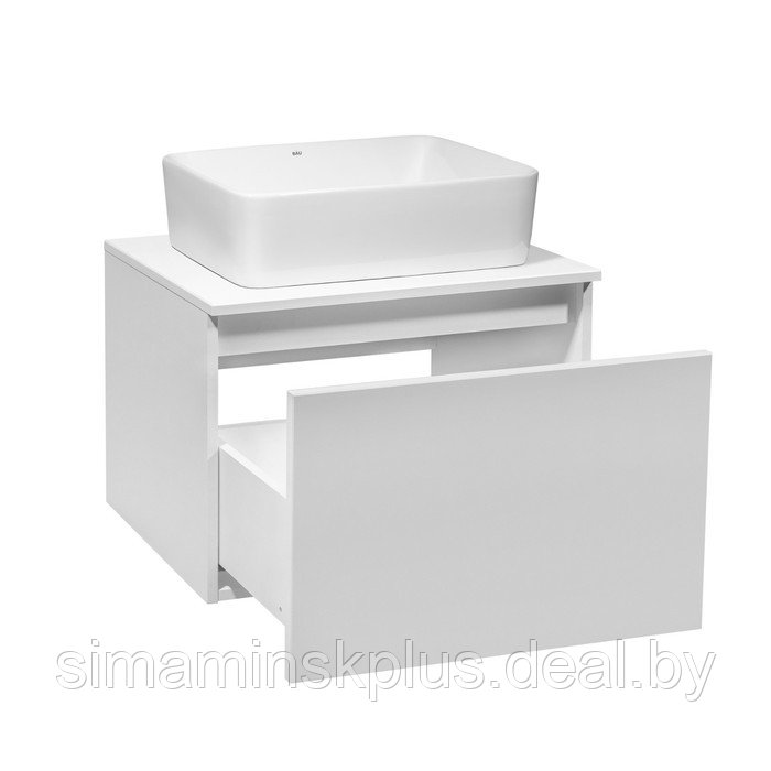 Тумба для ванной комнаты Runo "Бари 60" белый, с раковиной "TRE 48" 45 х 60 х 58 см - фото 2 - id-p225077632