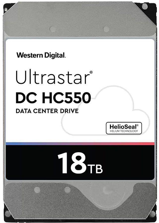 Жесткий диск WD SATA-III 18Tb 0F38459 WUH721818ALE6L4 Server Ultrastar DC HC550 (7200rpm) 512Mb 3.5" - фото 1 - id-p225078030