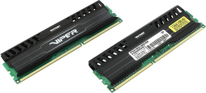 Модуль памяти Patriot Viper PV316G160C0K DDR3 DIMM 16Gb KIT 2*8Gb PC3-12800 CL10 - фото 1 - id-p225078101