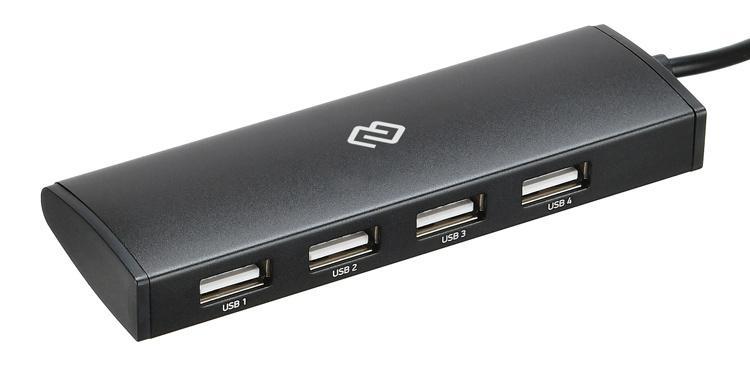 Разветвитель USB-C Digma HUB-4U2.0-UC-B 4порт. черный - фото 1 - id-p225078184