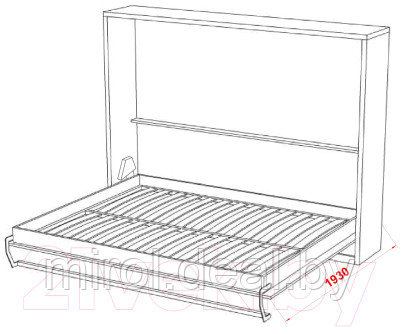 Шкаф-кровать трансформер Макс Стайл Wave 36мм 160x200 - фото 4 - id-p225079071