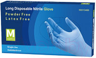 Перчатки одноразовые Nitrile Gloves Long NitrileExam