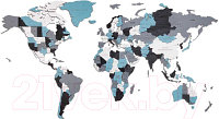 Декор настенный EWA Карта Мира Смоуки Дримс