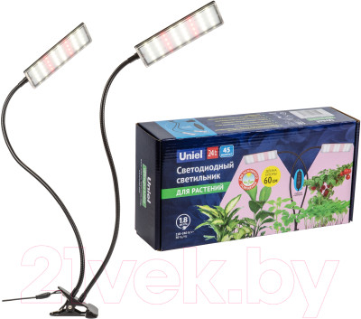 Светильник для растений Uniel ULT-P37-24W/SPFB/TM/60 IP40 Black Twin / UL-00010378 - фото 9 - id-p225078684