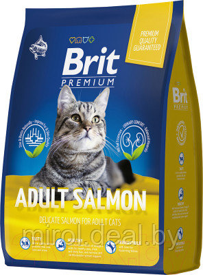 Сухой корм для кошек Brit Premium Cat Adult Salmon / 5049615 - фото 1 - id-p225080055