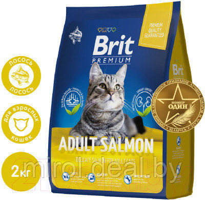 Сухой корм для кошек Brit Premium Cat Adult Salmon / 5049615 - фото 5 - id-p225080055