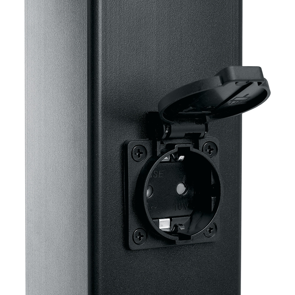 Светильник уличный с розеткой DH0206 E27, 230V, IP44, цвет черный, - фото 2 - id-p225081963