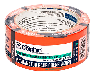 Штукатурная лента ПВХ для шероховатых поверхностей Blue Dolphin Rough Surface, 50 м, 48 мм, фото 2