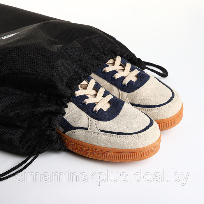 Мешок для обуви TEXTURA баскетбол, 39*1*46, отд на стяжке, н/карман, черный - фото 7 - id-p225083514