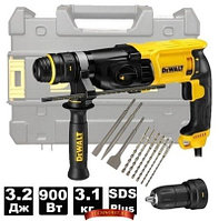 Перфоратор Dewalt D25144K T (900 Вт, 3.2 Дж, набор буров)