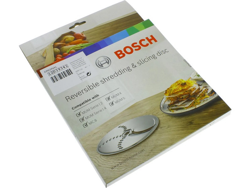 Двухсторонний диск для тонкой нарезки / мелкой терки для кухонного комбайна Bosch 12039341 (00573024, - фото 5 - id-p214060841