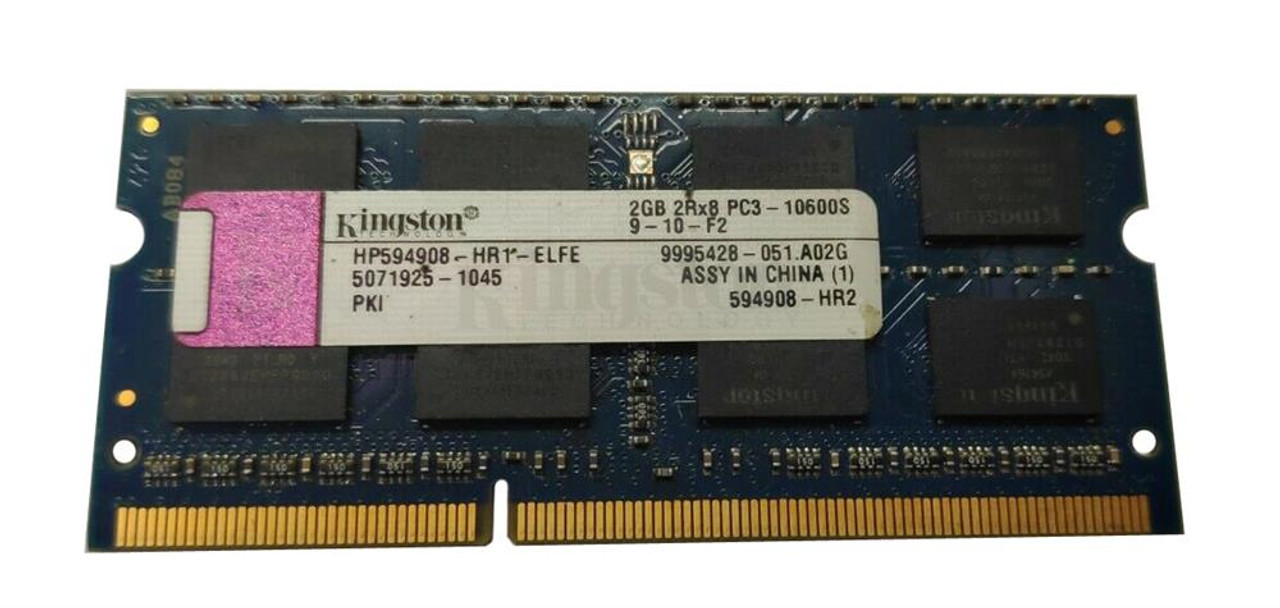 Оперативная память SO-DDR3 RAM 2GB PC-10600S Kingston (с разбора)