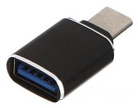 GCR Переходник USB Type C на USB 3.0, M/AF, черный, GCR-52299 Greenconnect