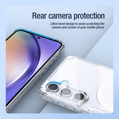 Силиконовый чехол Nillkin Nature TPU Pro Magnetic Case Прозрачный для Samsung Galaxy A55 - фото 6 - id-p225085558