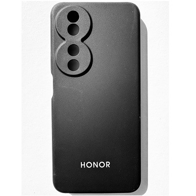 Силиконовый чехол с микрофиброй Silicone Case черный для Honor X7b - фото 1 - id-p225085567