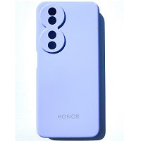 Силиконовый чехол с микрофиброй Silicone Case лавандовый для Honor X7b