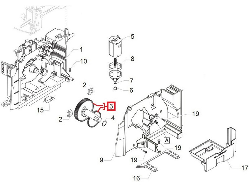 Шестерни редуктора для кофемашины Saeco 996530009913 - фото 5 - id-p35828809