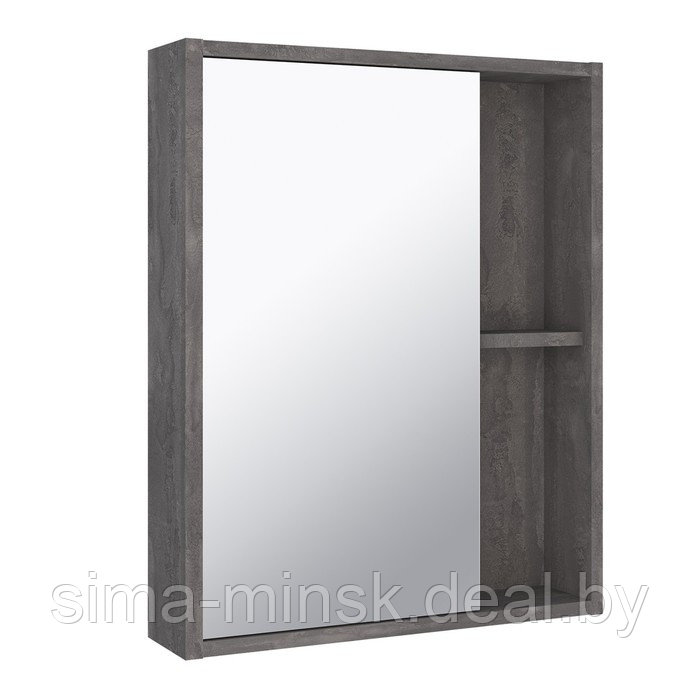 Зеркало-шкаф для ванной комнаты "Эко 52" железный камень, 12 х 52 х 65 см - фото 1 - id-p225086412