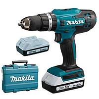 Makita Дрель-шуруповерт ударная аккум. HP 488 DWE (18.0 В, 2 акк. х 1.5 A/ч Li-Ion, 42 Нм, чем.) MAKITA