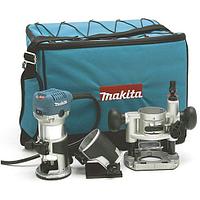 Makita Фрезер кромочный RT 0700 CX2 + аксессуары (710 Вт, цанга 6;8 мм, сумка) MAKITA