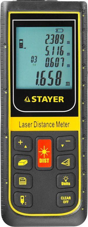 Stayer Дальномер лазерный, дальность 100м, точность 2мм "PRO-Control" (34959) STAYER - фото 1 - id-p225086935