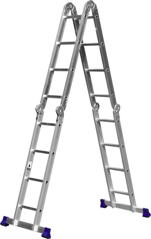 Сибин Лестница-трансформер алюминиевая, 4x4 ступени (38852) СИБИН - фото 1 - id-p225086958