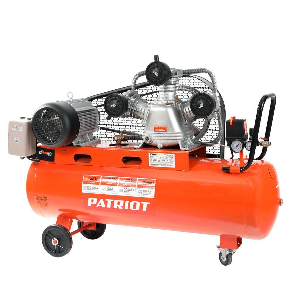 PATRIOT Компрессор воздушный безмасл. PTR100-680 (3,0 кВт 670 л/мин 380В 10бар 3 пор 100л) PATRIOT / EXPERT - фото 1 - id-p225089160