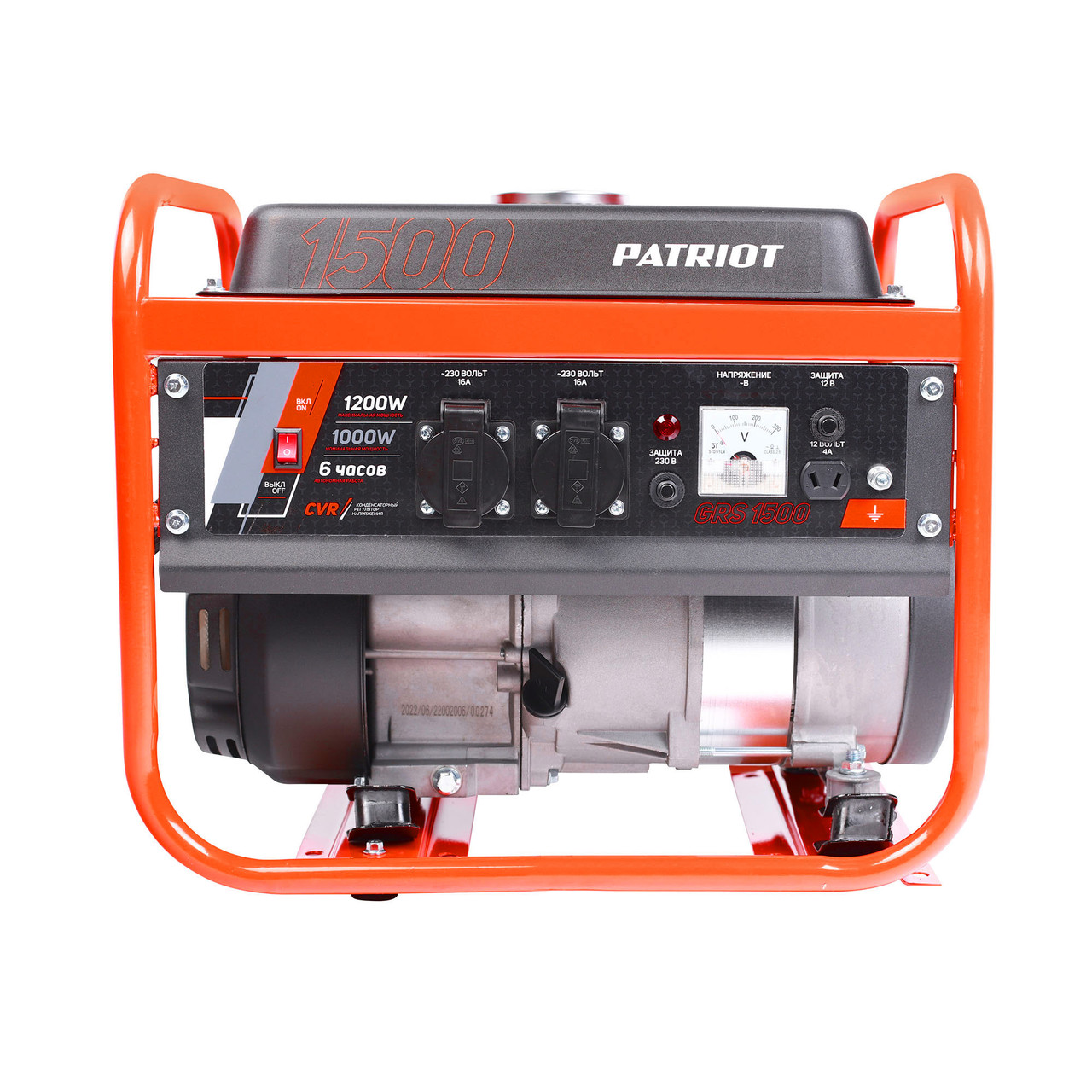 PATRIOT Генератор бензиновый GRS 1500 (1,2 кВт 220В 6,0л розетка 2х220/12В) PATRIOT / OPTIMA - фото 8 - id-p225088963