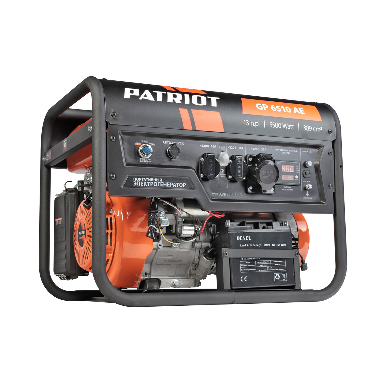 PATRIOT Генератор бензин. GP 6510 AE (5.5 кВт 220В 25л розетки 2х230В(16А)1х230(32/1х12В) PATRIOT / OPTIMA - фото 4 - id-p225088976