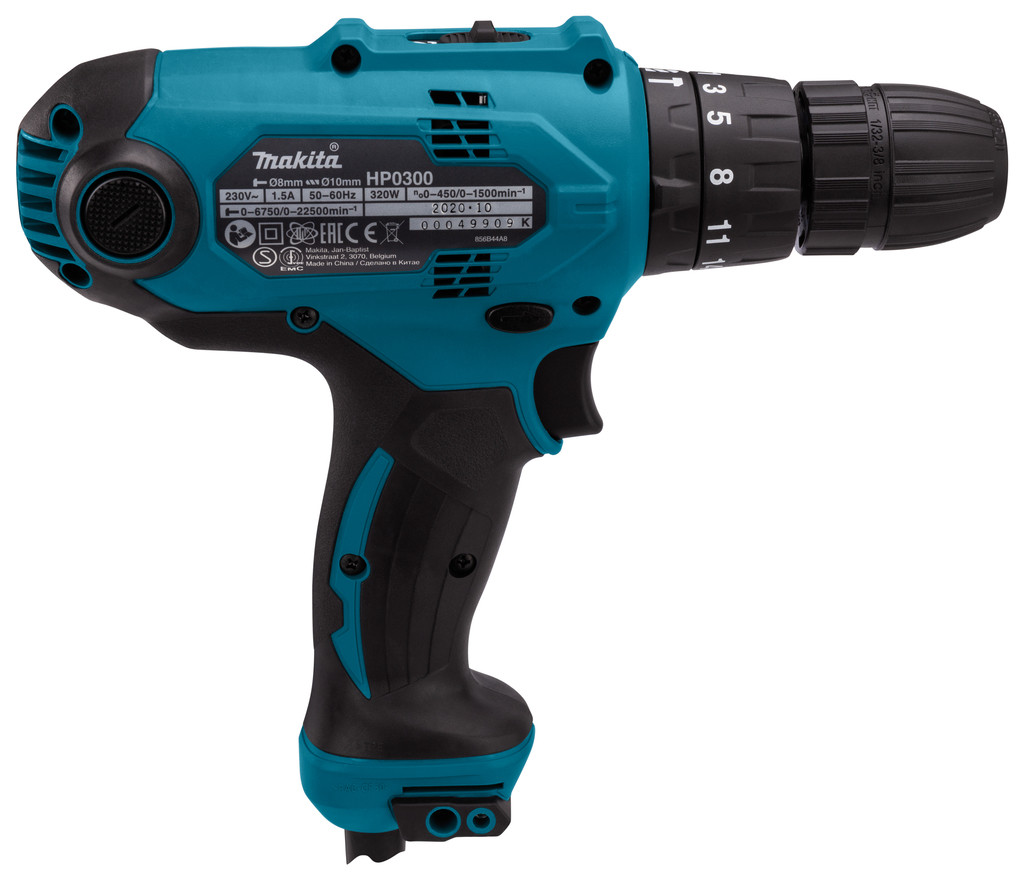 Makita Дрель-шуруповерт ударная сетевая HP 0300 (320 Вт, 56 Нм, кор.) MAKITA - фото 8 - id-p225087158