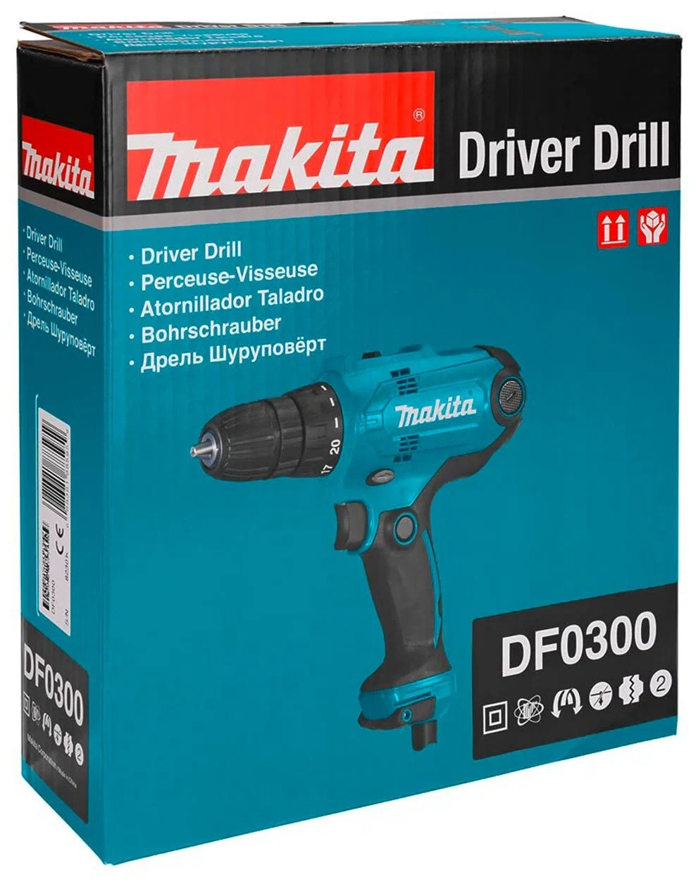 Makita Дрель-шуруповерт сетевая DF 0300 (320 Вт, 56 Нм, кор.) MAKITA - фото 7 - id-p225087224