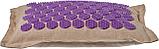 Подушка акупунктурная Нирвана бежевая, фиолетовые шипы, премиум-серия, фото 6