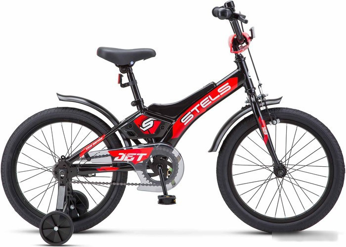 Детский велосипед Stels Jet 16 Z010 2023 (черный/красный) - фото 1 - id-p225090258