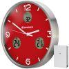 Часы настенные Bresser MyTime io NX Thermo/Hygro, 30 см, красные - фото 1 - id-p225090425
